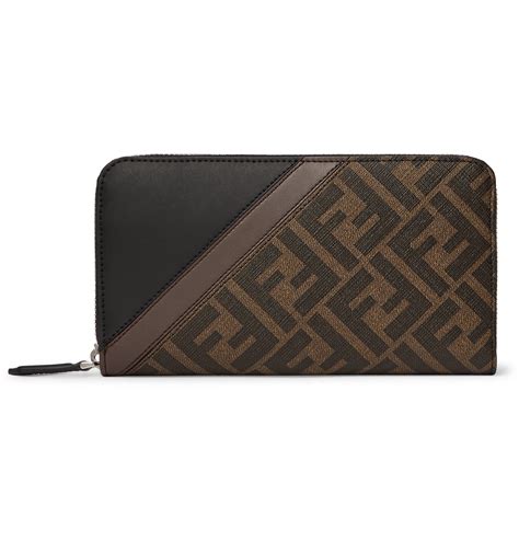 fendi zip around wallet price